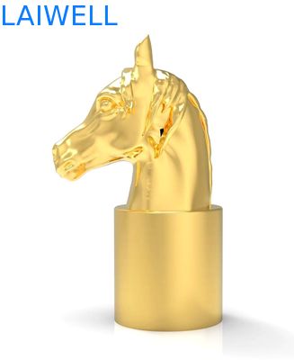 Acabamiento que platea eléctrico de caballo de la cabeza del diseño de perfume de la tapa decorativa de la botella