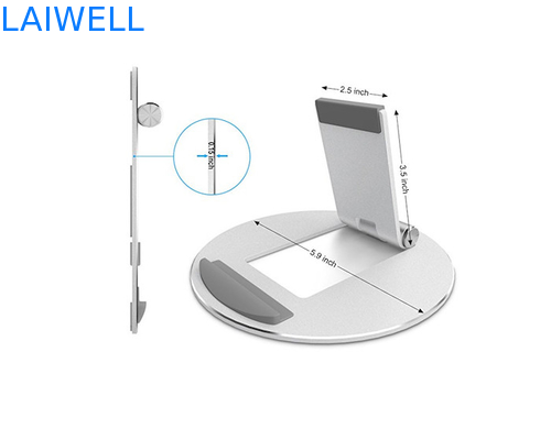 Tenedor ergonómico plegable delgado del teléfono móvil del soporte del ordenador portátil del metal de 147*147m m