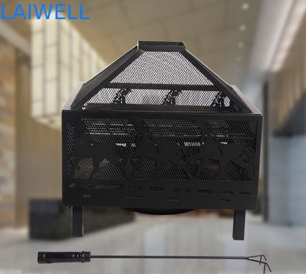 El alambre modificado para requisitos particulares soldó con autógena la barbacoa de acero asa a la parrilla el hoyo encendido de madera de la barbacoa del metal