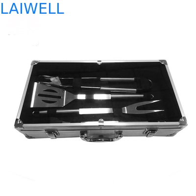 Parrilla de acero inoxidable de la barbacoa de los accesorios 10PCS 304 de la BARBACOA con el caso de aluminio