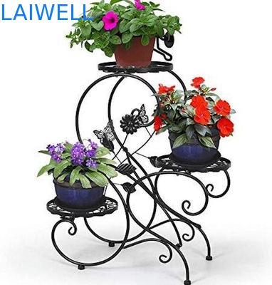Estante de la planta del hierro de los 64*60*26cm/soporte de exhibición a prueba de herrumbre al aire libre de la planta del metal