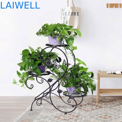 Estante de la planta del hierro de los 64*60*26cm/soporte de exhibición a prueba de herrumbre al aire libre de la planta del metal