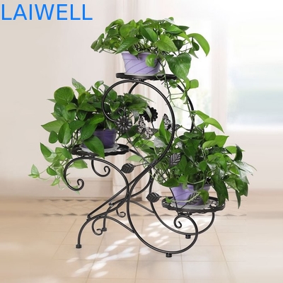 Estante de la planta del hierro de los 64*60*26cm/soporte de exhibición a prueba de herrumbre al aire libre de la planta del metal