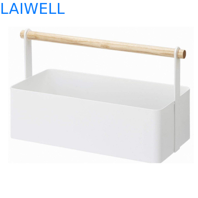 El polvo blanco cubrió la caja de almacenamiento cosmética del hierro de los electrodomésticos del metal del 19cm