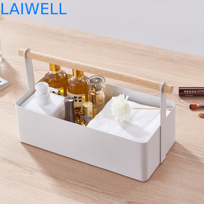 El polvo blanco cubrió la caja de almacenamiento cosmética del hierro de los electrodomésticos del metal del 19cm