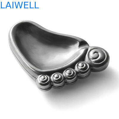 Cenicero de bolsillo vintage de aleación de zinc fundido a presión con proceso de galvanoplastia gris plateado creativo y práctico de moda 6.5*9cm