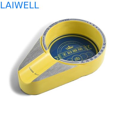 Cenicienta de bolsillo de color gris clásico personalizado para los amantes de los cigarros y los cigarrillos con logotipo grabado con láser