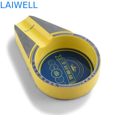 Cenicienta de bolsillo de color gris clásico personalizado para los amantes de los cigarros y los cigarrillos con logotipo grabado con láser
