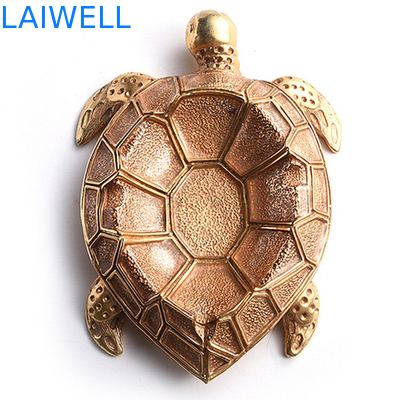 Creativo a presión el cenicero de la aleación del cinc del oro del cenicero de la tortuga del metal de la fundición 100*140m m