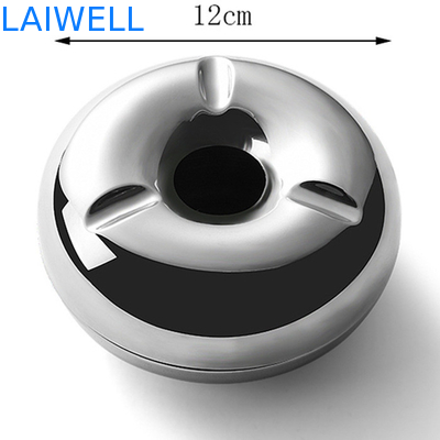 Cenicero portátil antiguo de plata brillante del 12cm Mini Pocket Ashtray Doughnut Shaped