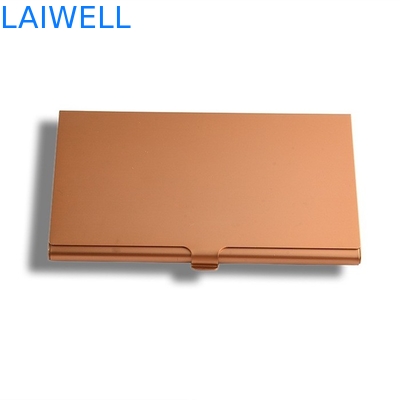Moderno simplifique las carteras de aluminio de la tarjeta de 94*60m m que anodizan color oro