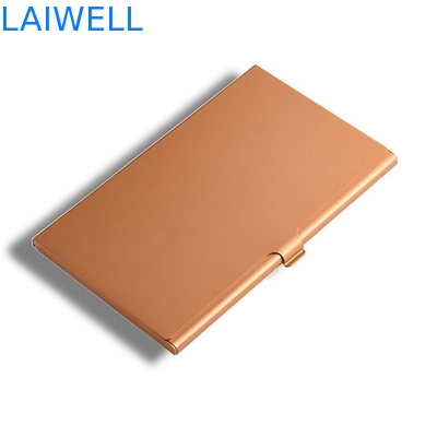 Moderno simplifique las carteras de aluminio de la tarjeta de 94*60m m que anodizan color oro