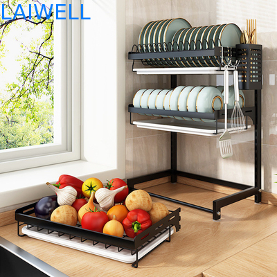 SGS de acero inoxidable de los artículos de cocina del acuerdo 400*280*620m m organizador del estante de plato de 3 capas