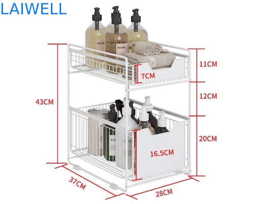 37L*21.5W*43Hcm estante de acero inoxidable del almacenamiento de la cocina de la grada de los artículos de cocina 2