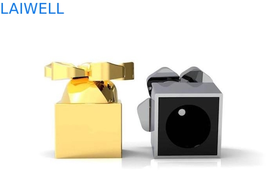 Cápsulas de plata de perfume que platean con el laser que graba el logotipo