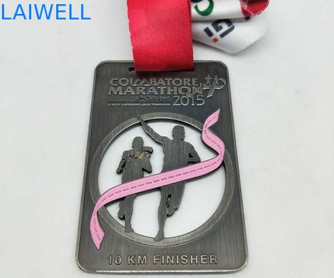 PVD que platea las medallas Grey Hollow Out del maratón de la pintura de la aleación del cinc