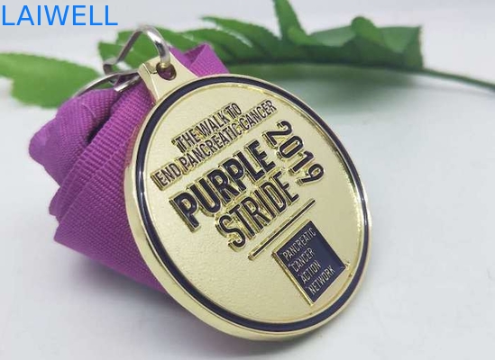 A presión la medalla del metal de la fundición que pule con chorro de arena la medalla de la aleación del cinc con el esmalte suave