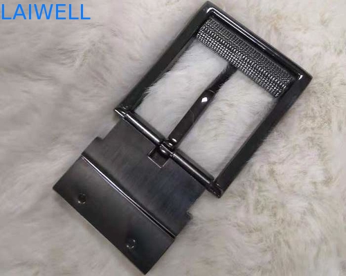 Color electrónico del negro de la hebilla del cinturón de la aleación del cinc de 34M M que platea con los tornillos