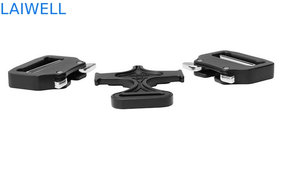 El negro unisex táctico de la hebilla del cinturón del metal del parte movible doble plateó 38M M