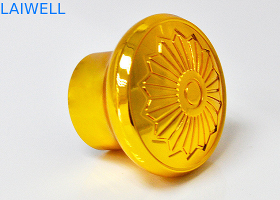 Tapones de perfume de aleación de zinc con revestimiento de color dorado fundido a presión de metal profesional personalizado con interior de 17,2 mm