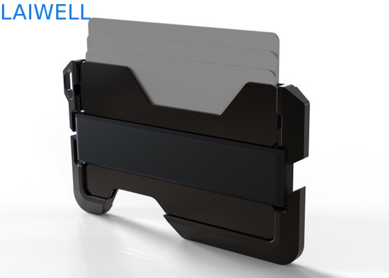 63 * 95MM Multifunción de plata anodizante RFID bloqueo de aluminio cartera de tarjeta de crédito