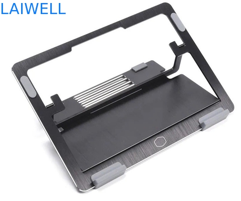 Soporte de aluminio portátil de Tray Brushed Finishing Foldable Laptop del ordenador portátil