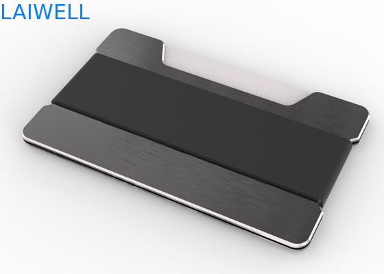 63*95*15mm personalizado multifunción Rfid cepillo antirrobo de aluminio creativo titular de tarjeta de crédito