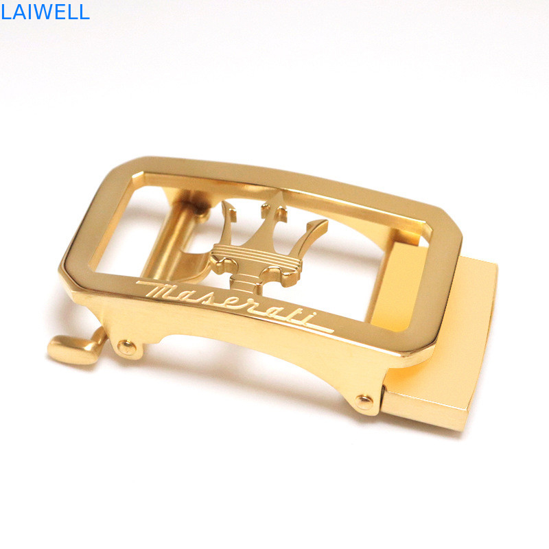 Hebilla del cinturón automática de acero inoxidable de encargo del color oro los 3.5Cm del diseño de Lucury de la moda