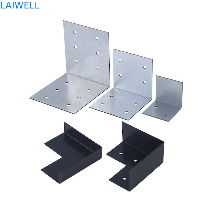 Procesamiento Estampado de metal a medida borde de caja de madera en forma de L Ángel de protección fijo Partes de hardware de hierro galvanizado