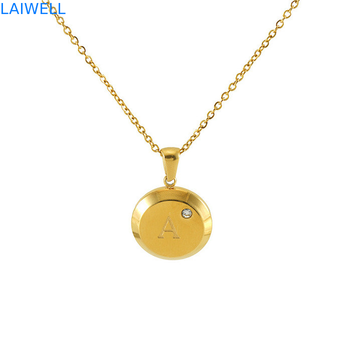 Joyería de diseño de lujo moderno 18*18MM 18K de oro con lápiz de carta de acero inoxidable con zircón