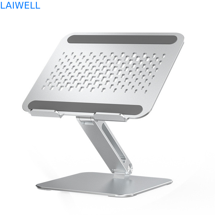 260*230*56MM elevador plegable de plata portátil de aluminio ajustable para computadoras portátiles
