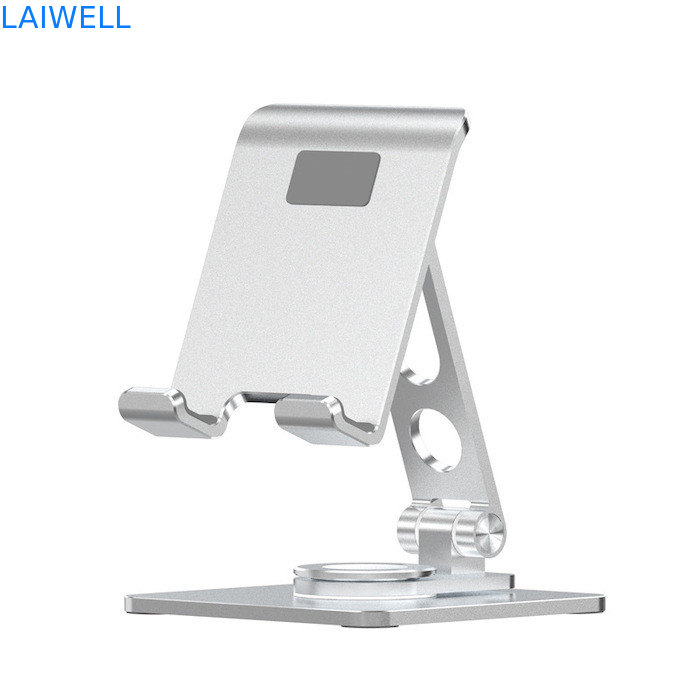 95*132*44MM Nuevo diseño de lujo portátil 360 grados de rotación plata aluminio plegable soporte de teléfono móvil