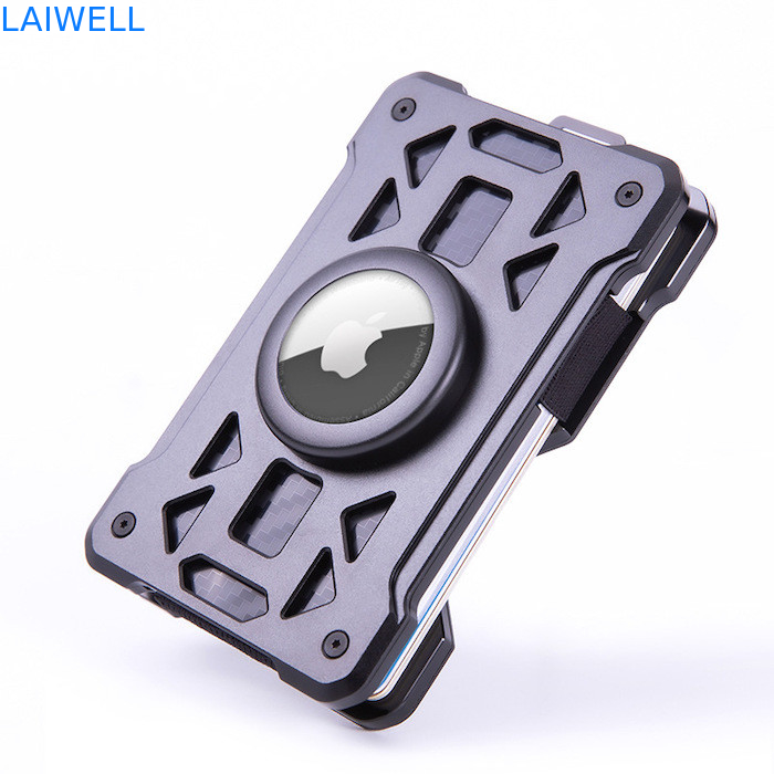 60*10*94MM Monedero de tarjetas de aluminio multifuncional de 10 en 1 con grabado láser y acabado anodizado