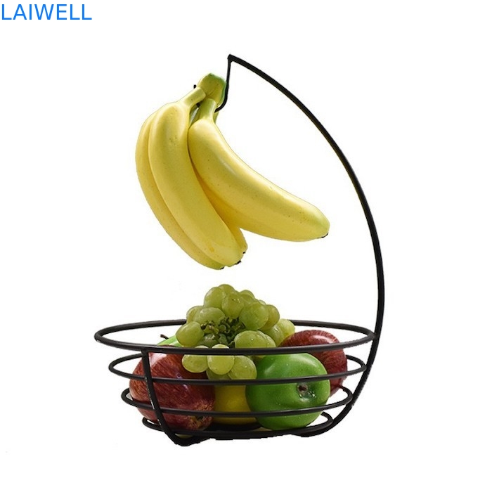 Alta venta de artículos de casa de metal 37 * 27CM Champagne horneado barniz de hierro Placa de frutas creativa con diseño personalizado