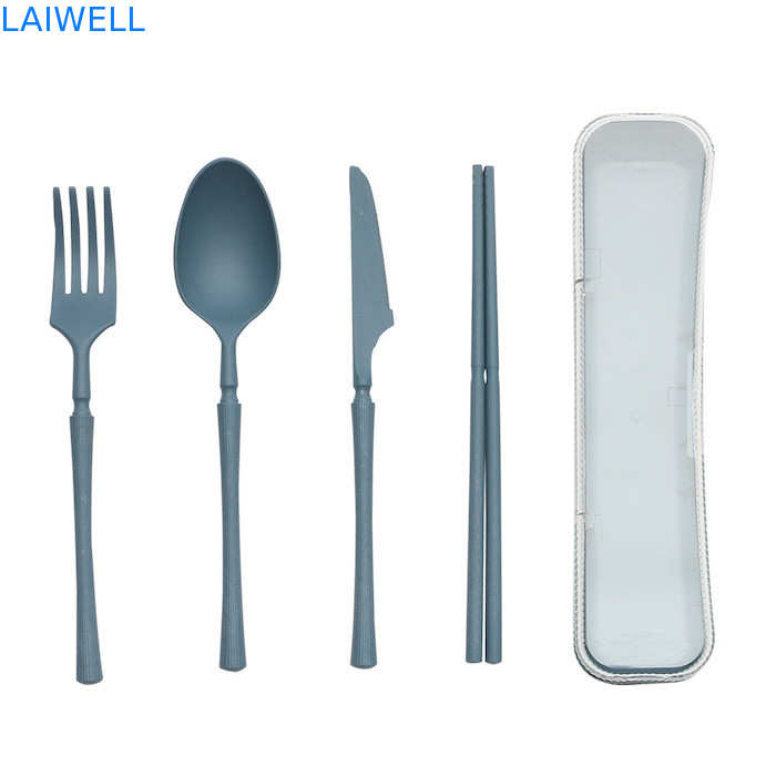 Conjunto de cubiertos plegables de 4 PC Resistente a altas temperaturas Accesorios de vajilla ecológicos hechos de fibra de paja de trigo Varios tamaños Ecológico y duradero
