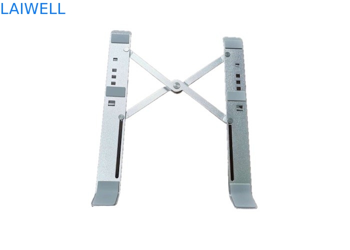 Posibilidad de movilidad ligera portátil de 253*60*20mm de aluminio gris plegable ajustable de metal Stand de computadora portátil de diseño simple y elegante
