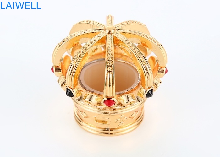 Tapones de botella de perfume con corona de diseño de lujo en color oro  Material de aleación de zinc ecológico y se adapta a la mayoría de las botellas de perfume