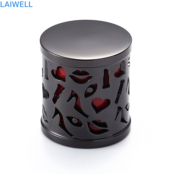 Tapones de botella de perfume de fundición a presión de aleación de zinc moderna de moda personalizada con mecanizado CNC y acabado de galvanoplastia