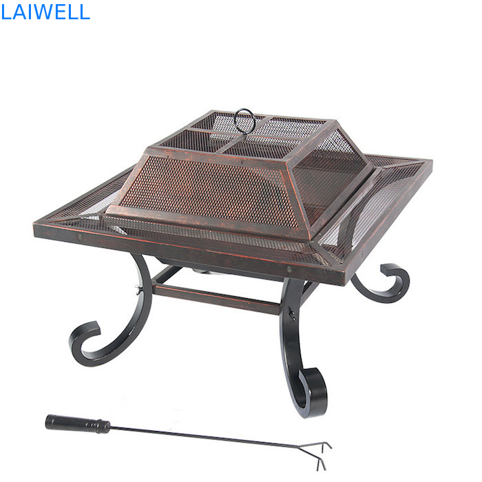La barbacoa de acero del diseño geométrico del OEM asa a la parrilla la barbacoa Oven Bronze Color