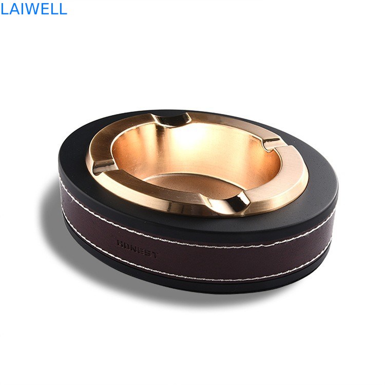 Cenicienta de bolsillo de metal de aleación de zinc a medida con acabado personalizado para soporte de cigarrillos