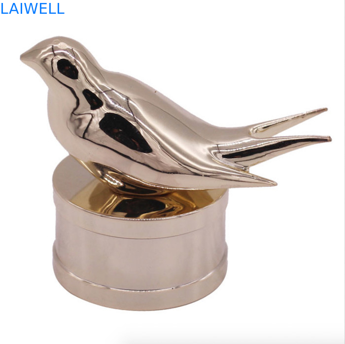 Botellas de perfume de aleación de zinc modernas y de moda con diseño de pájaro personalizado para fragancias de alta gama
