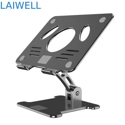 Soporte de aluminio ergonómico ajustable de plata del ordenador portátil del metal de 270*245*70M M con diseño ventilado
