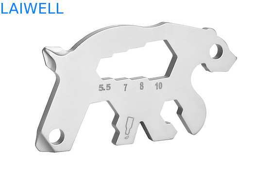 55MM Abridor de botellas de metal ligero y de diseño animal artículo duradero de acero inoxidable tarjeta de herramientas EDC multiuso