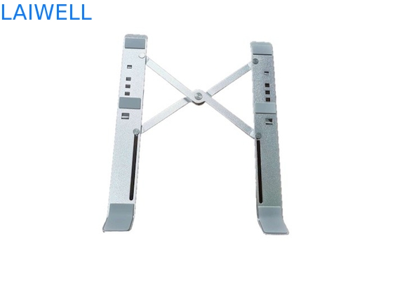 Posibilidad de movilidad ligera portátil de 253*60*20mm de aluminio gris plegable ajustable de metal Stand de computadora portátil de diseño simple y elegante