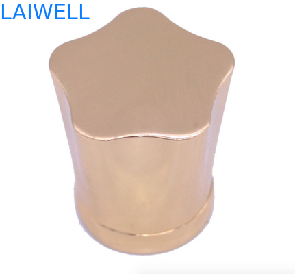 Tapones de botella de perfume de aleación de zinc chapados en oro con forma de estrella personalizados para soluciones de embalaje de perfumes de alta gama